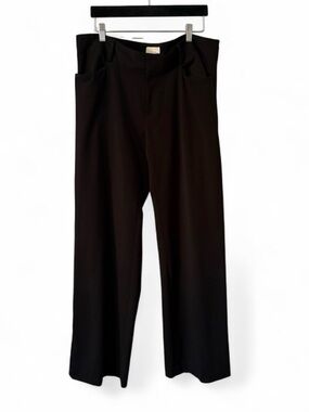 MICHAEL Michael Kors Y2K Black Wide Leg Trouser Dress Work Pants Size 12